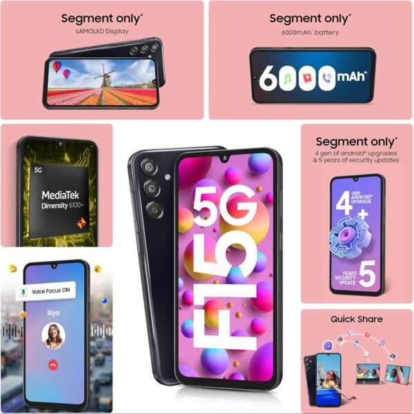 SAMSUNG Galaxy F15 5G (6GB RAM, 128GB, Black) - Image 9